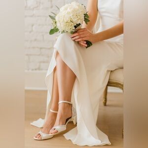 Badgley Mischka Gillian embellished jeweled sandals bridal Aug sale